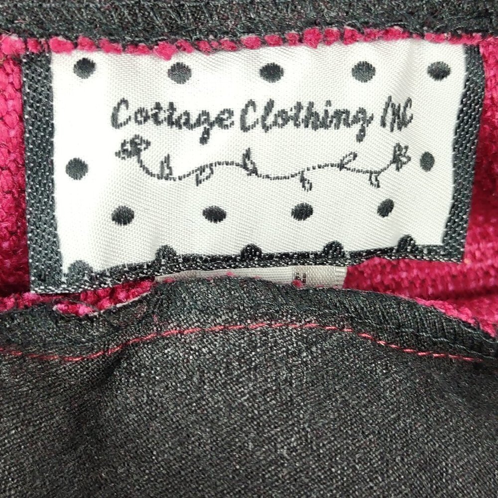 Cottage Clothing Inc. Raspberry & Black Highlights Linen Pants Size Medium (NWT) - Picture 8 of 11